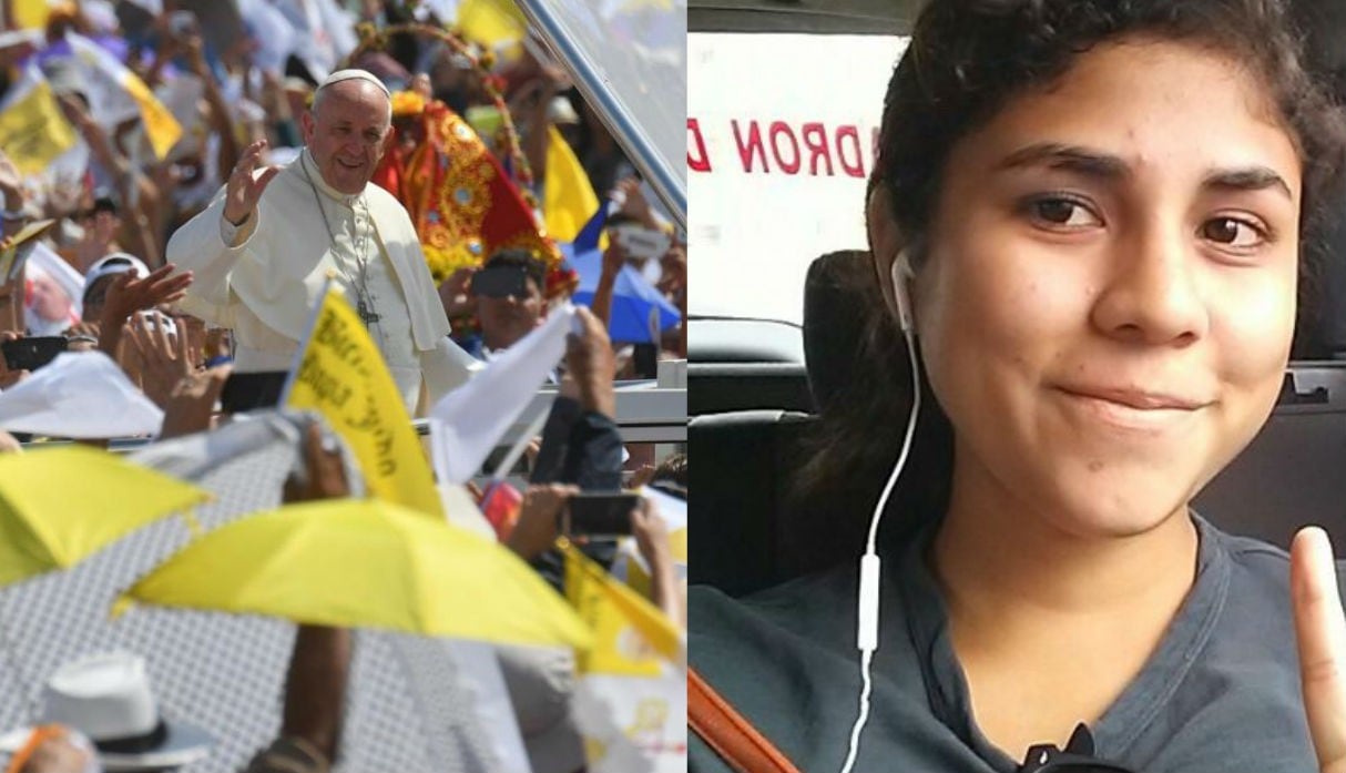 Joven denuncia haber sido detenida por pronunciarse contra el papa.