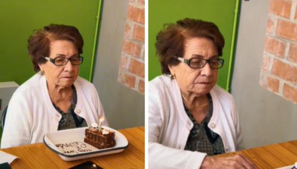 La abuela no deseaba celebrar su cumpleaños pese al entusiasmo de sus seres queridos. (Foto: @nico.talavera).