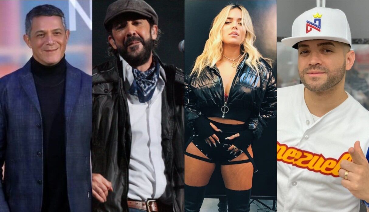 Alejandro Sanz, Juan Luis Guerra, Karol G y Nacho son algunos cantantes que enviaron su mensaje de apoyo. (Foto: Composición/EFE/Instagram)