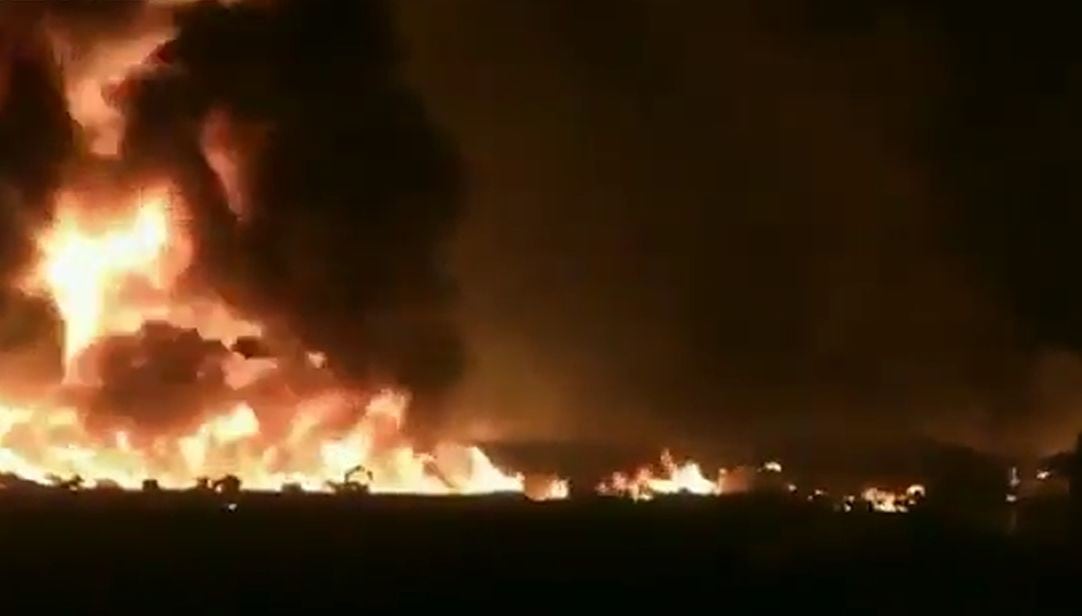 México: El preciso momento de la explosión en oleoducto de Tlahuelilpan ¡Imágenes sensibles!