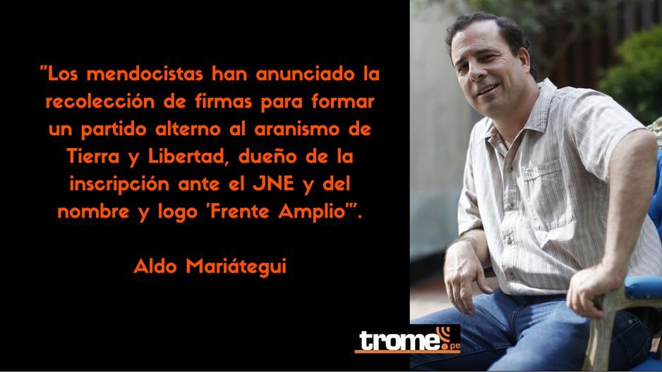 ¿Qué opina Aldo Mariátegui sobre intención del Frente Amplio de inscribirse como partido político?