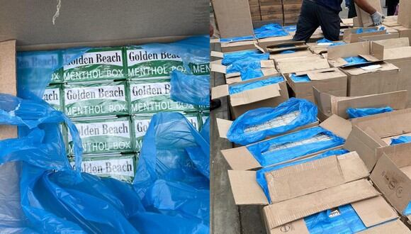 Productos de aseo personal y cigarrillos venían camuflados debajo de toneladas de chatarra y materiales de construcción. (Foto: PNP)
