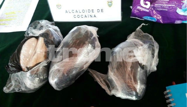 Cae obrero con más de 3 kilos de droga oculta en pañales en Lurín