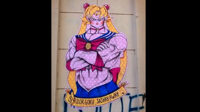 Artista argentino convierte a personajes de dibujos animados en drag queens. Foto: @ninja_rojo