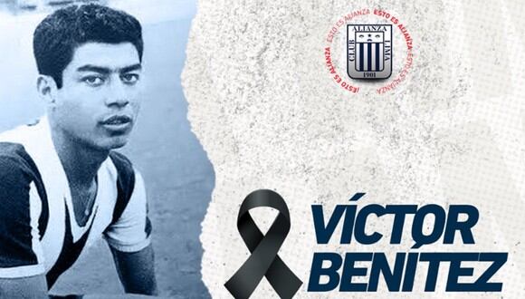 El club íntimo recordó que Víctor Benítez salió campeón con la camiseta blanquiazul en el torneo peruano. Foto: Alianza Lima.