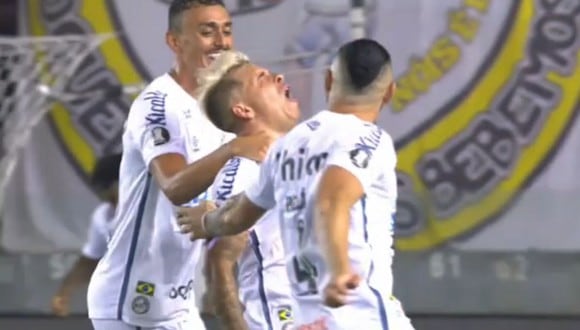 Gol de Yeferson Soteldo en Santos vs Boca Juniors por Copa Libertadores