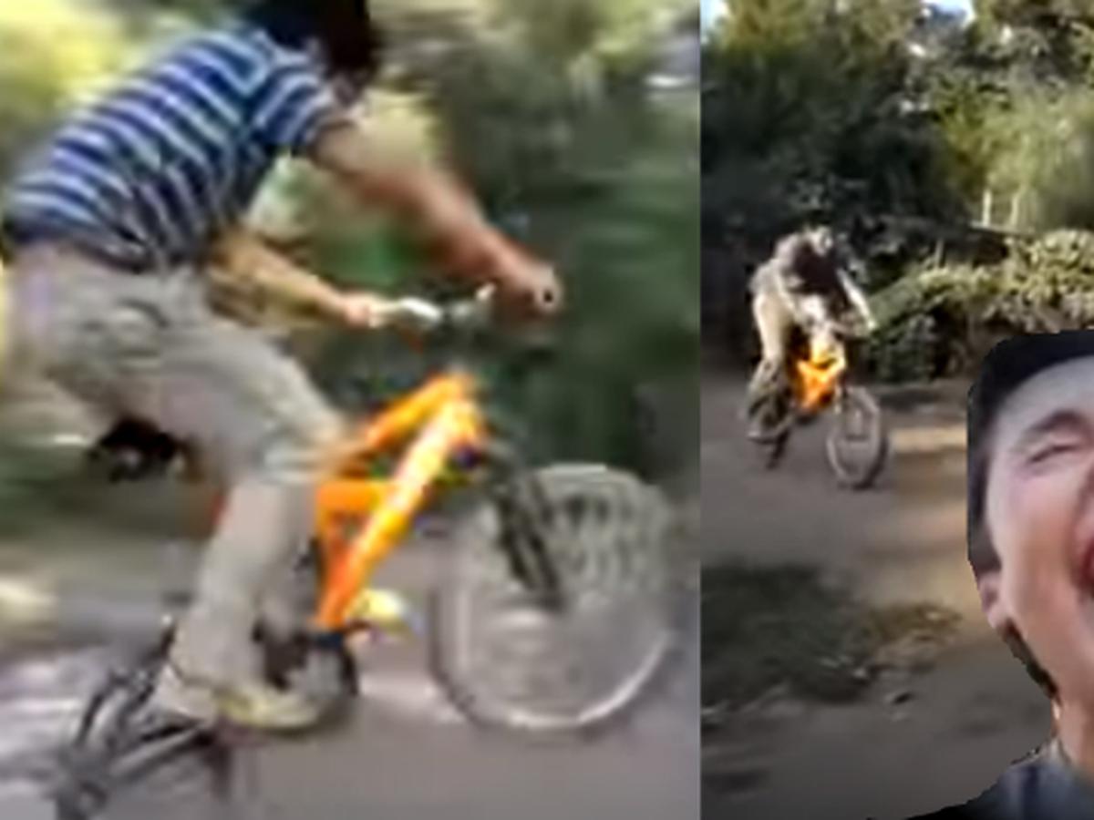 YouTube: Quiso hacer una acrobacia en bicicleta, no salió y se convirtió en viral | VIRAL | TROME.COM