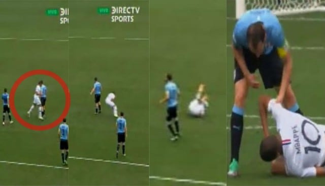 Uruguay vs Francia: Mbappé fingió falta y desató la furia de Luis Suárez y Diego Godín | VIDEO