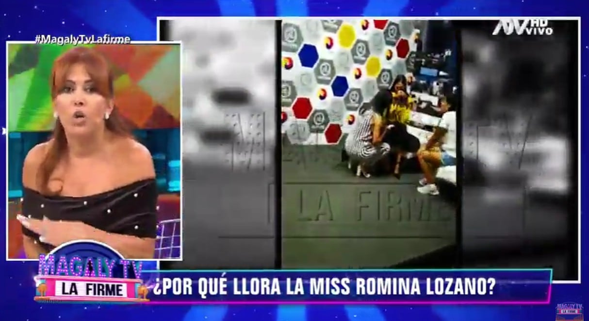 Romina Lozano lloró en el programa de Magaly Medina.