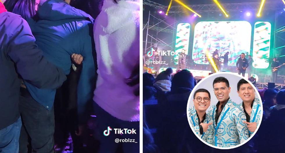 TikTok |  At a Grupo 5 concert he couldn’t stand the dream, and friends helped him stay on his feet |  Puno |  Peru |  Nnda nnrt |  Viral
