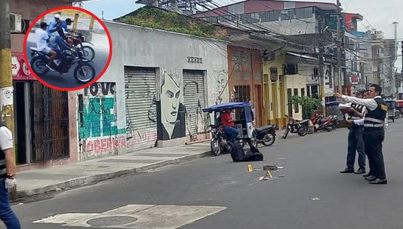 Policía inició una intensa búsqueda de lo delincuentes por las calles de Iquitos. (Redes sociales)