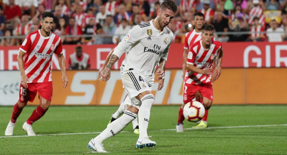 Sergio Ramos anotó genial gol de penal en el Real Madrid vs. Girona.