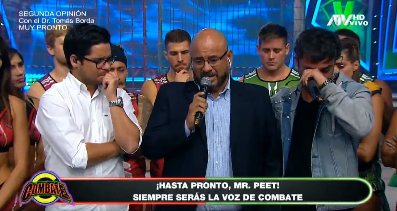 Mister Peet se despidió de Combate entre lágrimas y emocionó a Gian Piero Díaz y Renzo Schuller