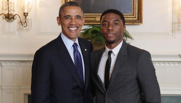 Chadwick Boseman y Barack Obama en la Casa Blanca. (Instagram: barackobama).