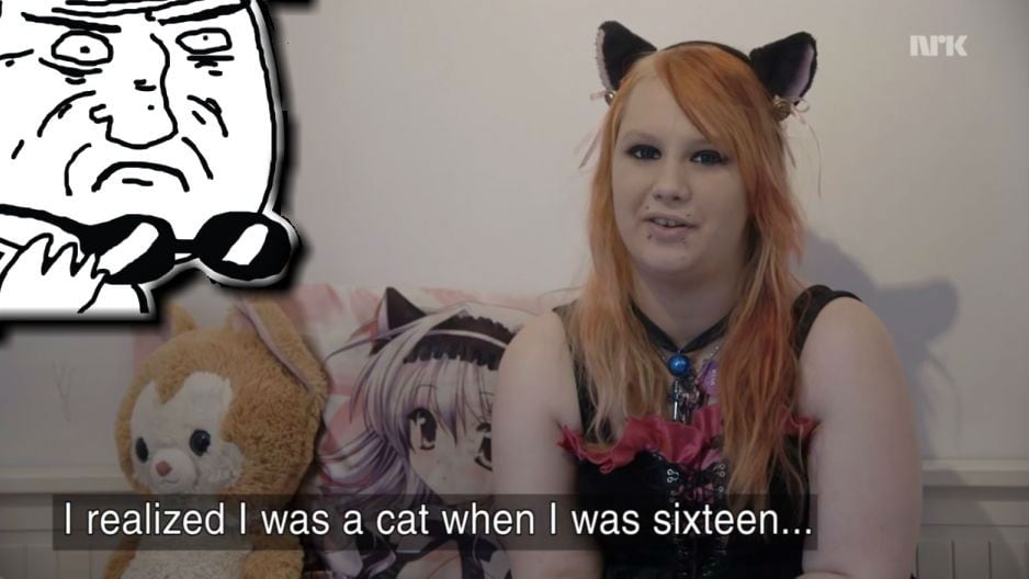 En YouTube salió una curiosa entrevista a una joven que se cree una gata. (Captura)