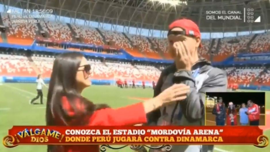 Rusia 2018: Cristian Rivero llora al escuchar el Himno Nacional del Perú en estadio de Saransk