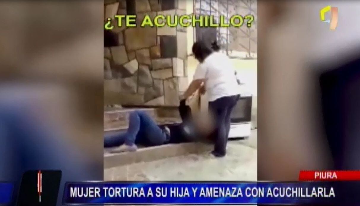 Mujer torturó a su hija, en Piura. (Captura: 24 horas)
