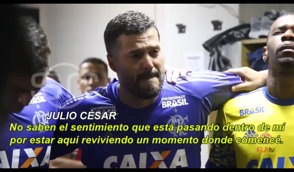 Flamengo: Julio César retornó al club de sus amores y conmovió al mundo con arenga que lo hizo llorar VIDEO
