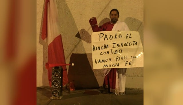 El ‘hincha israelita’ y su apoyo incondicional a Paolo Guerrero. Foto: @patohinojosa10