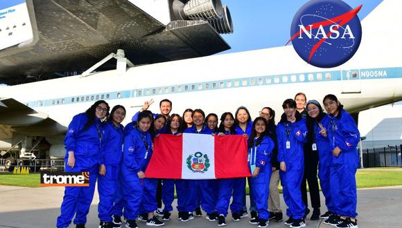 Una tripulación de niñas del Perú llegó el año pasado a sede de la NASA. (She is / Isabel Medina / Compos. Trome)
