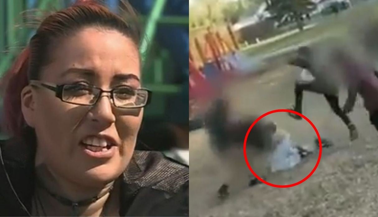 Madre agredida por un grupo de niños en el parque