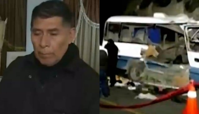 La tragedia de Don Gastón, quien perdió su esposa y tres hijos en el aparatoso accidente en Canta. Foto: Captura de ATV Noticias