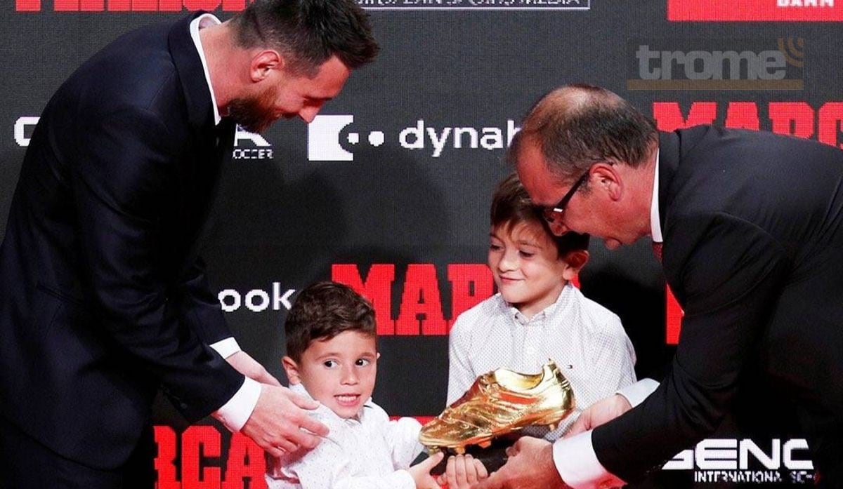 Mateo Messi se robó el show en la presentación de su padre