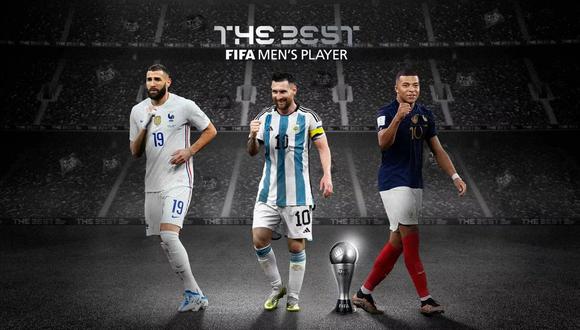 The Best 2023: Lionel Messi, Kylian Mbappé, Karim Benzema disputarán el premio al mejor jugador del 2022. Foto: FIFA.