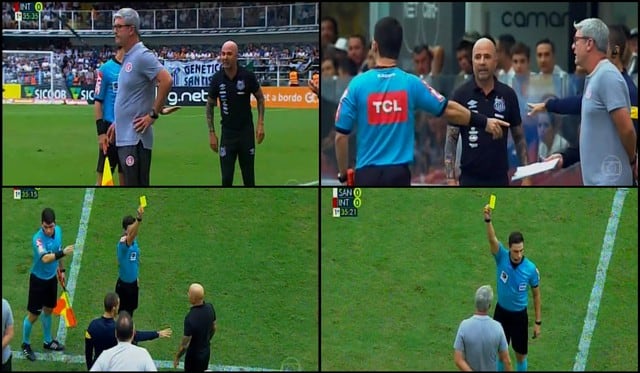 Sampaoli se le fue encima a DT de Paolo Guerrero en Inter vs Santos y fue humillado con elegante reacción