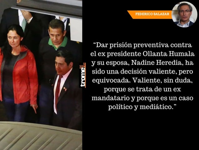 Federico Salazar comenta el mandato de prisión preventiva de Ollanta Humala y Nadine Heredia. (Foto: AFP/Trome)