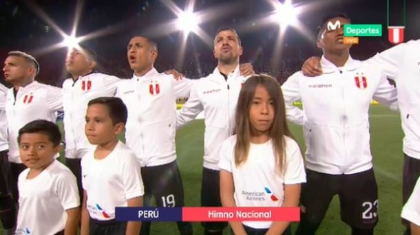 Himno Nacional de Perú (Fuente Movistar  Deportes)
