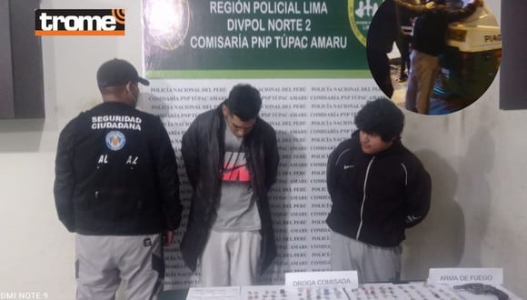 Sujetos fueron capturados por personal del Comando Tucuy Ricuy del Serenazgo de Comas y la Policía.