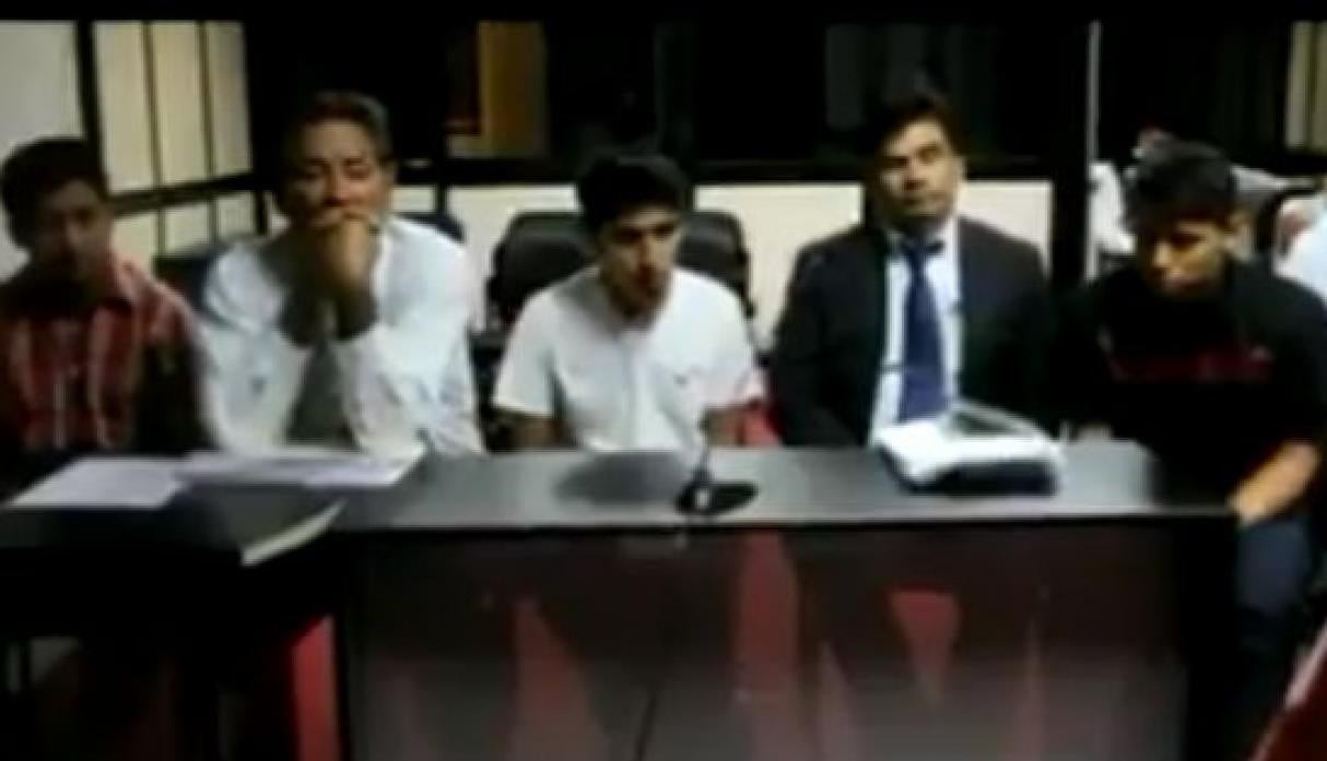 Medida fue dictada contra Luis Alberto Gonzales Bautista, Milton Julca Alcántara y José Rodrigo Rosales López (Foto:Corte Superior de Justicia de Lima Norte/Twitter)