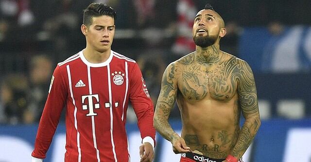 James Rodríguez y Arturo Vidal se hicieron buenos amigos en en el Bayern Munich.
