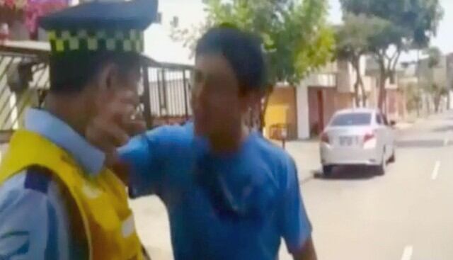Matón golpea, amenaza y humilla a trabajadores de municipalidad. Foto: Captura de pantalla de Latina