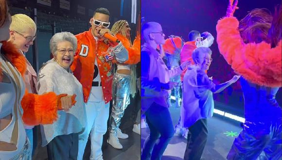 La abuelita bailó muy feliz junto a uno de sus artistas favoritos en el concierto que el reguetonero dio en Conneticut. (TikTok @daddyyankee)