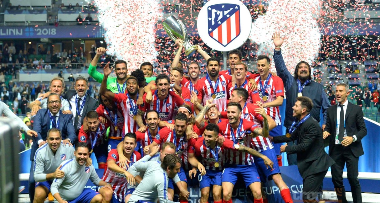 Así fue la celebración de Atlético Madrid tras conseguir la Supercopa