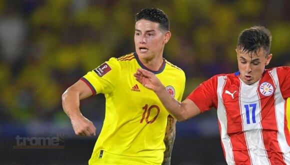 Colombia con James Rodríguez enfrenta a Paraguay (Foto: AFP)