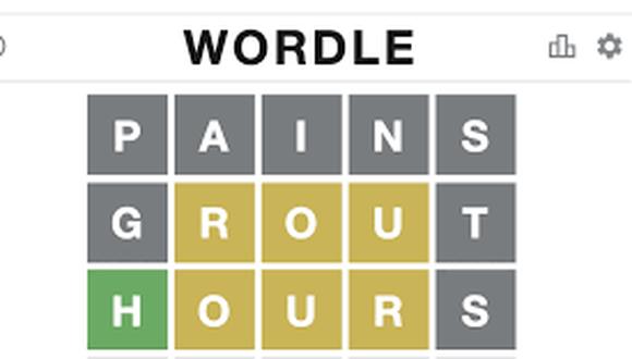 Wordle está incrementando su dificultad según los usuarios de Twitter. | Foto: Wordle