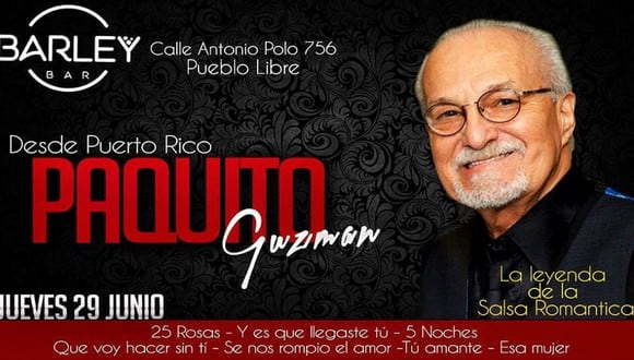 Paquito Guzmán llega con su salsa romántica en este feriado largo