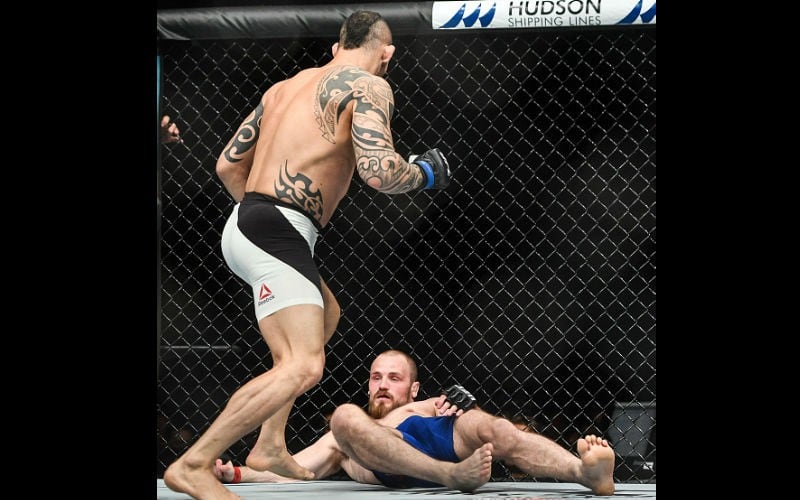 Triunfazo de Santiago Ponzinibbio en el UFC en Glasgow. (Getty)