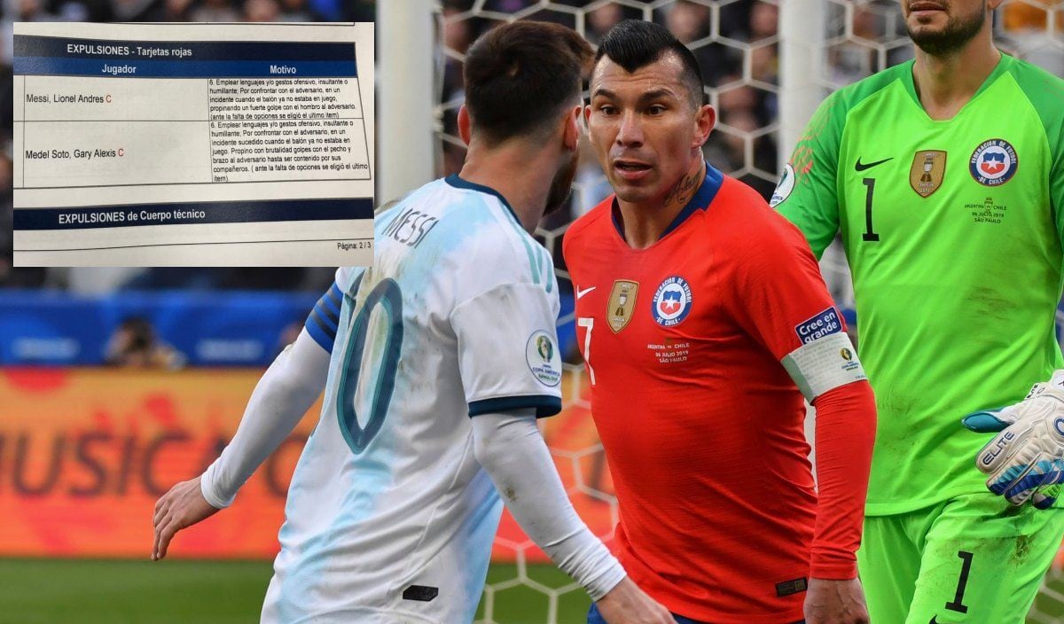 Lionel Messi: Se filtró informe del árbitro que calificó como "brutalidad" y "golpes" expulsión en Argentina vs Chile
