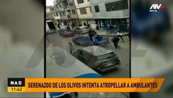 Camión intenta atropellar a almbulantes en Los Olivos. Video: ATV Noticias
