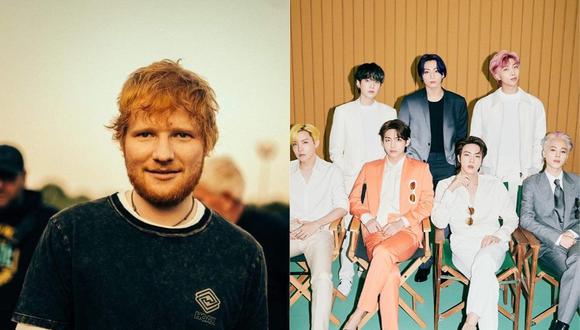 Ed Sheeran y BTS alistan colaboración musical. (Foto: @teddysphotos/@bts.bighitofficial).