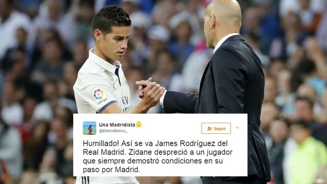 James Rodríguez no fue tomado en cuenta por Zidane para la final de la Champions League y colombianos explotaron contra el Real Madrid.