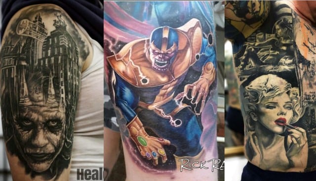 Tatuajes de superhéroes.
