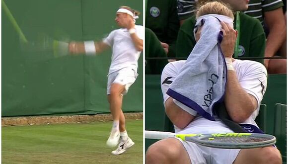 Alejandro Davidovich fue eliminado de Wimbledon por doble warning. (Foto: Captura)