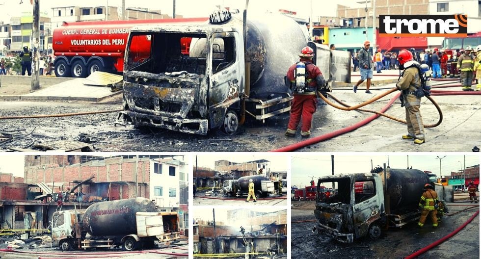 Deflagración de camión cisterna deja varios muertos, heridos y casas destrozadas en Villa El Salvador