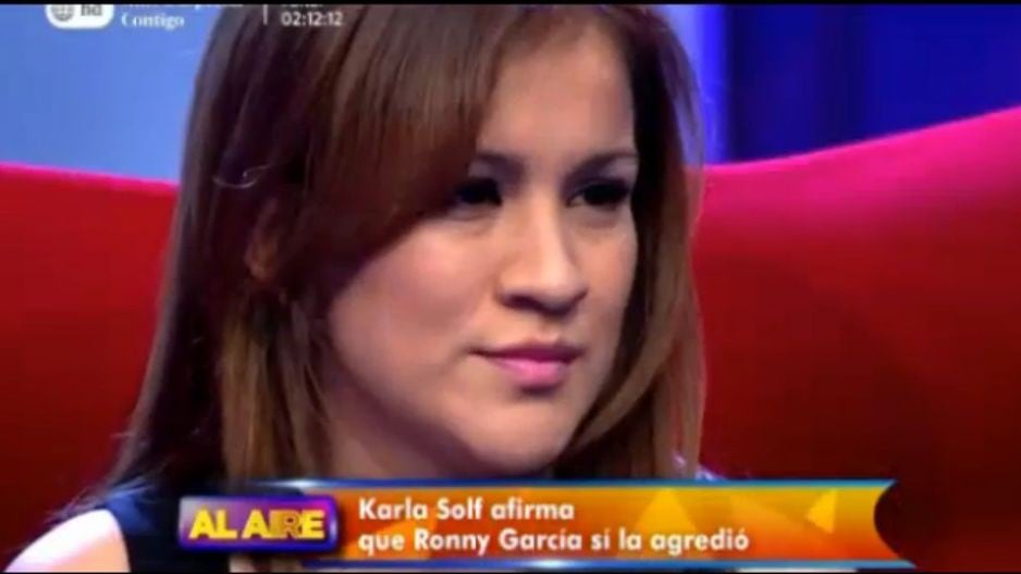 Karla Solf se reafiarfima en que Ronny García si la agredió físicamente