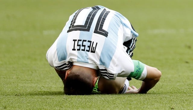 Lionel Messi lamentó la eliminación de Argentina en el Mundial Rusia 2018. (Foto: EFE)